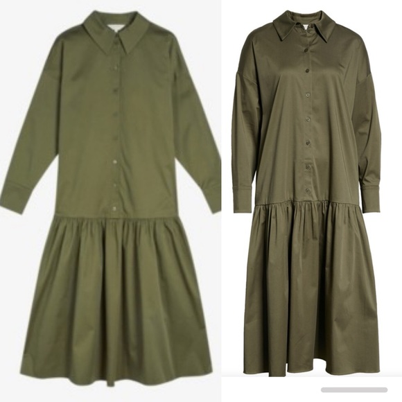 Ted Baker Ressa Oversized Shirt Dress in Olive size 6 Ted size 2 (see chart) - Picture 9 of 10